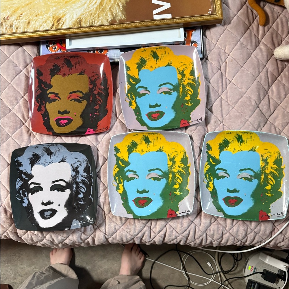 Andy Warhol Marilyn Monroe Plates Ser of 5